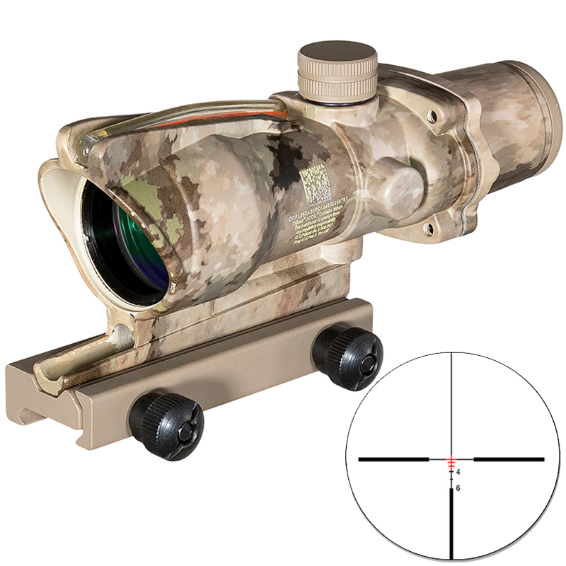 Trijicon Tactical 4X32 Scope Sight Real Fiber Optics Camouflage Red Illuminated Tactical Riflescope with 20mm Dovetail for Hunting
Trijicon Tactical 4X32 Scope Sight Real Fiber Optics Camouflage Red Illuminated Tactical Riflescope with 20mm Dovetail for Hunting