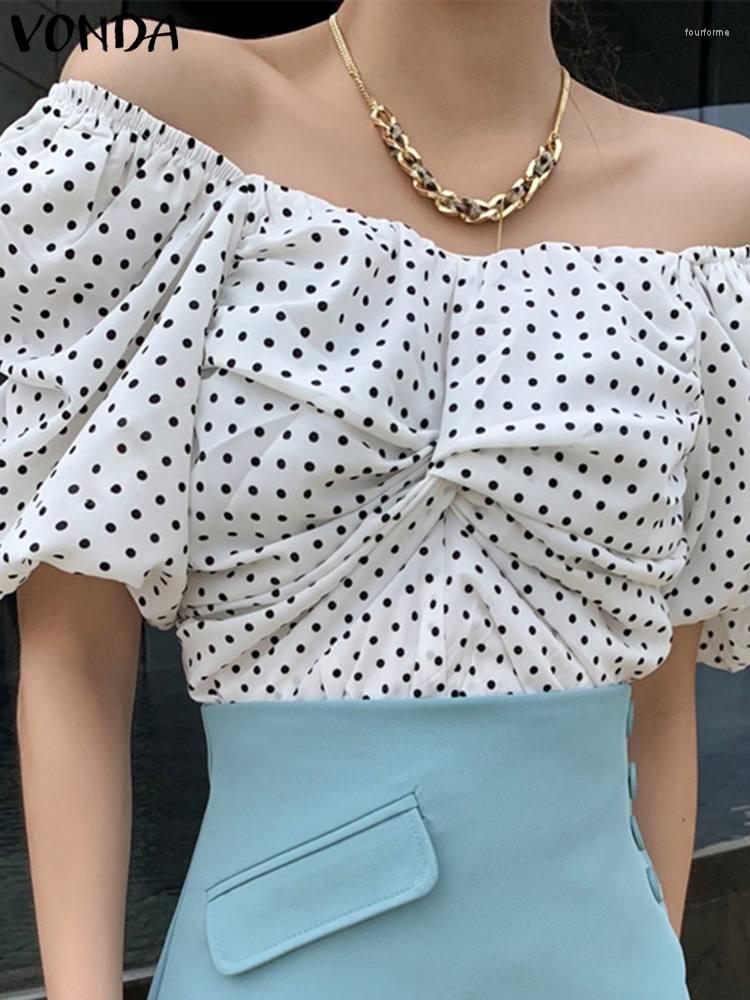Women' Blouses VONDA Women Elegant Polka Dot Off Shoulder Tops 2023 Fashion Blouse Summer Short Sleeve Shirts Vintage Print Blusas, Black
Women' Blouses VONDA Women Elegant Polka Dot Off Shoulder Tops 2023 Fashion Blouse Summer Short Sleeve Shirts Vintage Print Blusas, Black