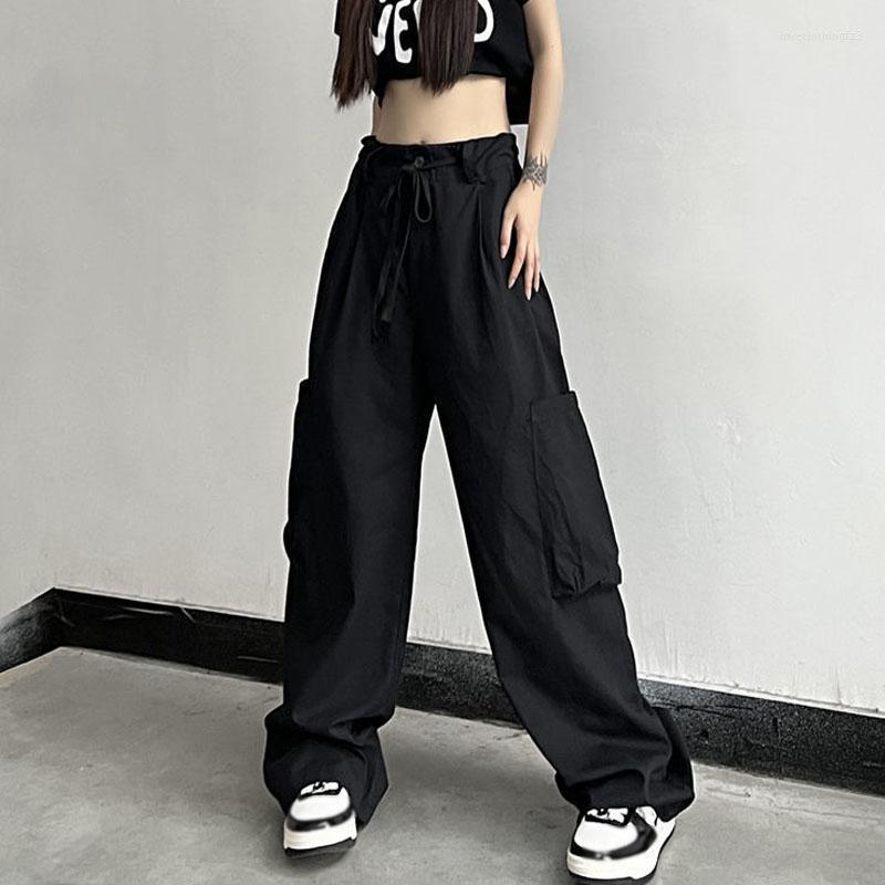 Women' Pants 2023 Summer Casual Loose Cargo Women Streetwear High Waist Straight Ladies Trousers Vintage Solid Pocket Spodnie 26959, Black
Women' Pants 2023 Summer Casual Loose Cargo Women Streetwear High Waist Straight Ladies Trousers Vintage Solid Pocket Spodnie 26959, Black