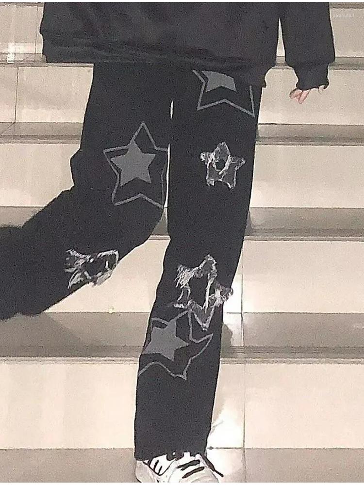 Women's Jeans Kalevest Y2K Gothic Star Black Vintage Women Pants Rave Outfits Denim High Waist Jean Streetwear Patchwork For Female 2023
Women's Jeans Kalevest Y2K Gothic Star Black Vintage Women Pants Rave Outfits Denim High Waist Jean Streetwear Patchwork For Female 2023