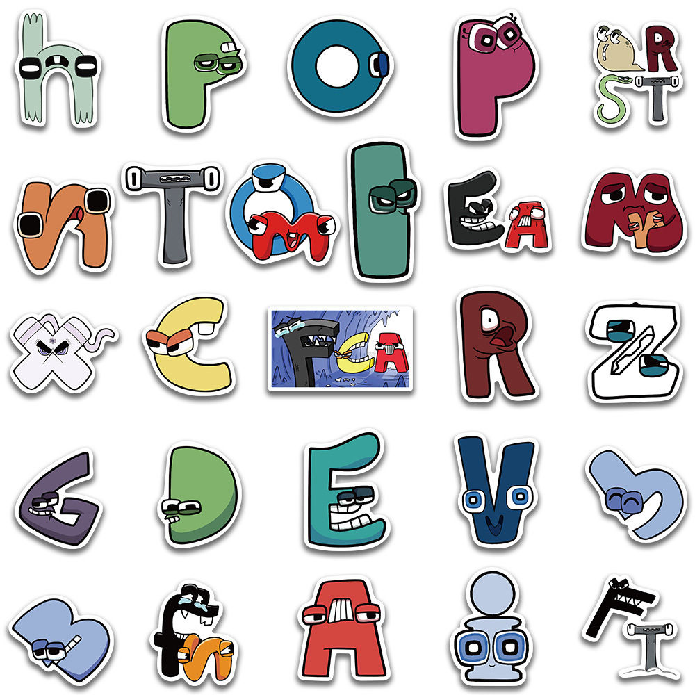 Kids' Toy Stickers 1050pcs Funny Cartoon Anime Alphabet Lore Stickers For Laptop Luggage Phone Skateboard Waterproof Graffiti Helmet Car Decals 2