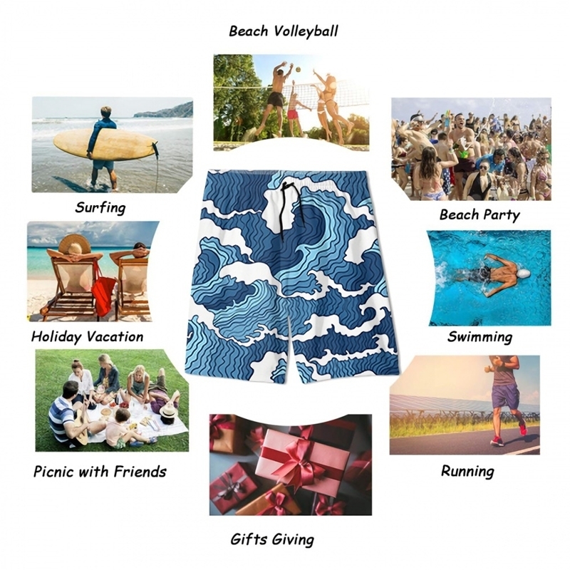 Men's Shorts Casual Shorts Grateful Dead Breathable Shorts Breathable Quick Dry Surfing Beach Pants Sports Shorts Men Board Shorts 230607