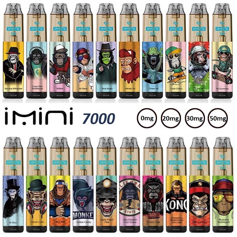 Authentic Imini 7000 Puffs Disposable E Cigarette RGB 15ml 850mAh Rechargeable Vape Device Leakproof Vapor 0mg 20mg 30mg 50mg for RandM Tornado
Authentic Imini 7000 Puffs Disposable E Cigarette RGB 15ml 850mAh Rechargeable Vape Device Leakproof Vapor 0mg 20mg 30mg 50mg for RandM Tornado