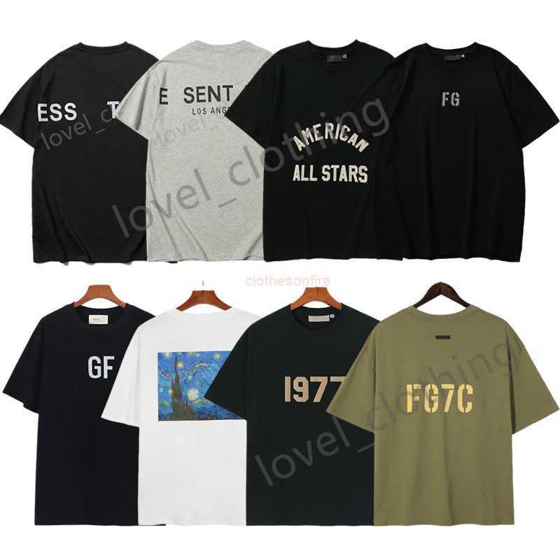 FOG Designer ESS Mens Women T-Shirt Fashion Summer leisure short sleeves Cotton high street Reflected light letter print Luxurys Tops Clothing Size S-XL
FOG Designer ESS Mens Women T-Shirt Fashion Summer leisure short sleeves Cotton high street Reflected light letter print Luxurys Tops Clothing Size S-XL