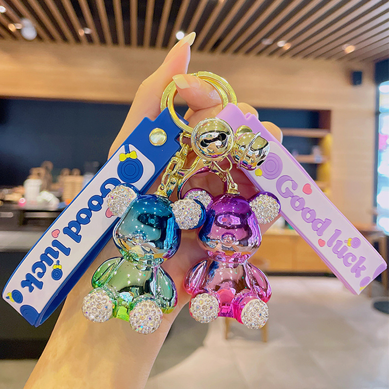 Acrylic diamond plated violent bear pendant cartoon keychain wholesale couple doll pendant accessories small pendant
Acrylic diamond plated violent bear pendant cartoon keychain wholesale couple doll pendant accessories small pendant