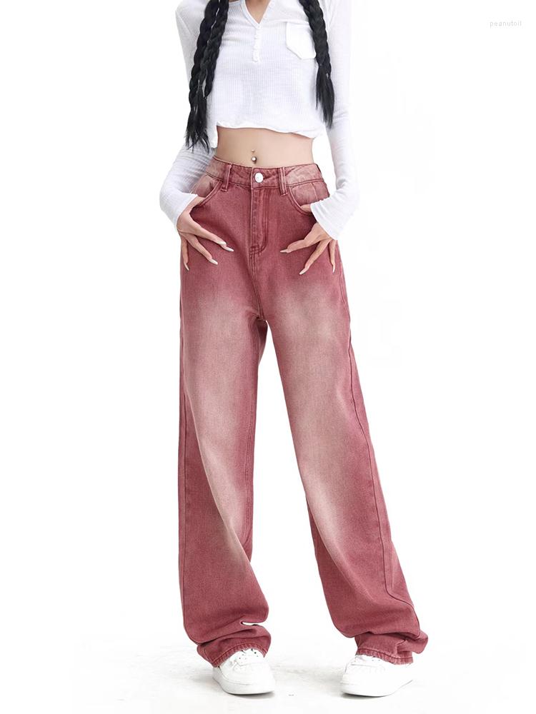 Women's Jeans Red For Women High Waist Loose Straight Wide Leg Denim Female Y2k Casual Streetwear Vintage Baggy Trouser
Women's Jeans Red For Women High Waist Loose Straight Wide Leg Denim Female Y2k Casual Streetwear Vintage Baggy Trouser