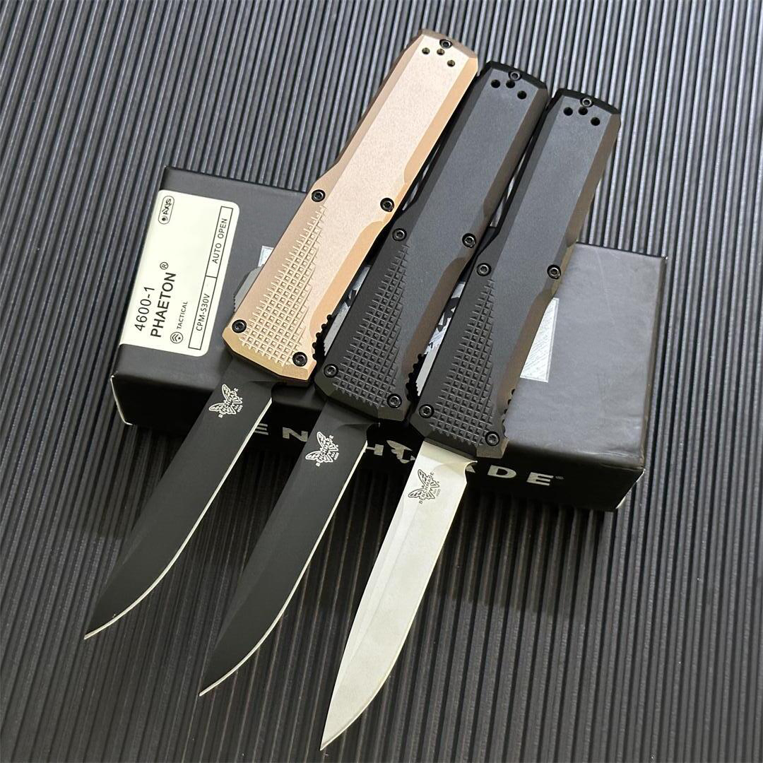 Benchmade 4600DLC Phaeton AUTO OTF 4600 Knife 3.45" Black S30V Drop Point Blade Black Aluminum Handles Automatic knife 4600DLC-1 3300 3310 3300BK EDC Tools
Benchmade 4600DLC Phaeton AUTO OTF 4600 Knife 3.45" Black S30V Drop Point Blade Black Aluminum Handles Automatic knife 4600DLC-1 3300 3310 3300BK EDC Tools