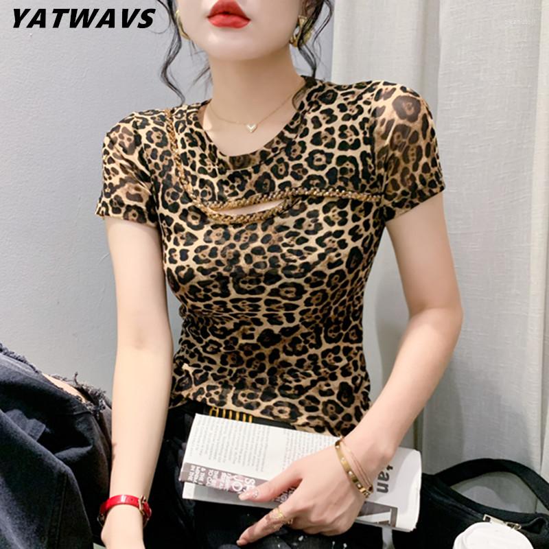 Women' T Shirts European Clothes Mesh T-Shirt Chic Sexy O-Neck Hollow Out Shiny Beading Leopard Print Women Tops Short Sleeve Summer Tees, Picture color
Women' T Shirts European Clothes Mesh T-Shirt Chic Sexy O-Neck Hollow Out Shiny Beading Leopard Print Women Tops Short Sleeve Summer Tees, Picture color