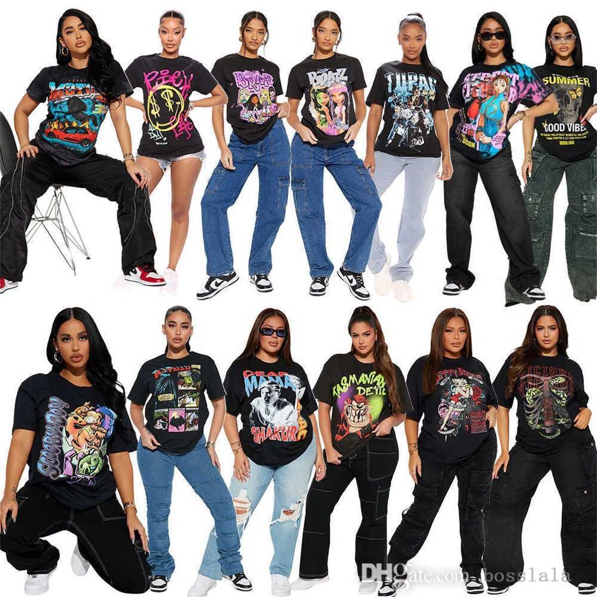 Designer Womens Black T Shirts Fashion Pattern Printed Short Sleeve T-shirt High Quality Tees For Lady Summer Breathable Top, 13#
Designer Womens Black T Shirts Fashion Pattern Printed Short Sleeve T-shirt High Quality Tees For Lady Summer Breathable Top, 13#