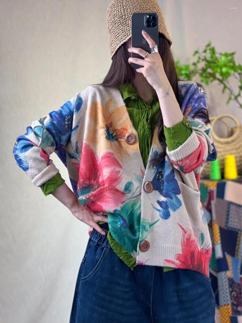 Women's Knits 2023 Women Imitation Mink Sweaters Autumn Winter Mori Girl Style Print Pockets V-Neck Collar Female Tide Knit Cardigan, Red
Women's Knits 2023 Women Imitation Mink Sweaters Autumn Winter Mori Girl Style Print Pockets V-Neck Collar Female Tide Knit Cardigan, Red