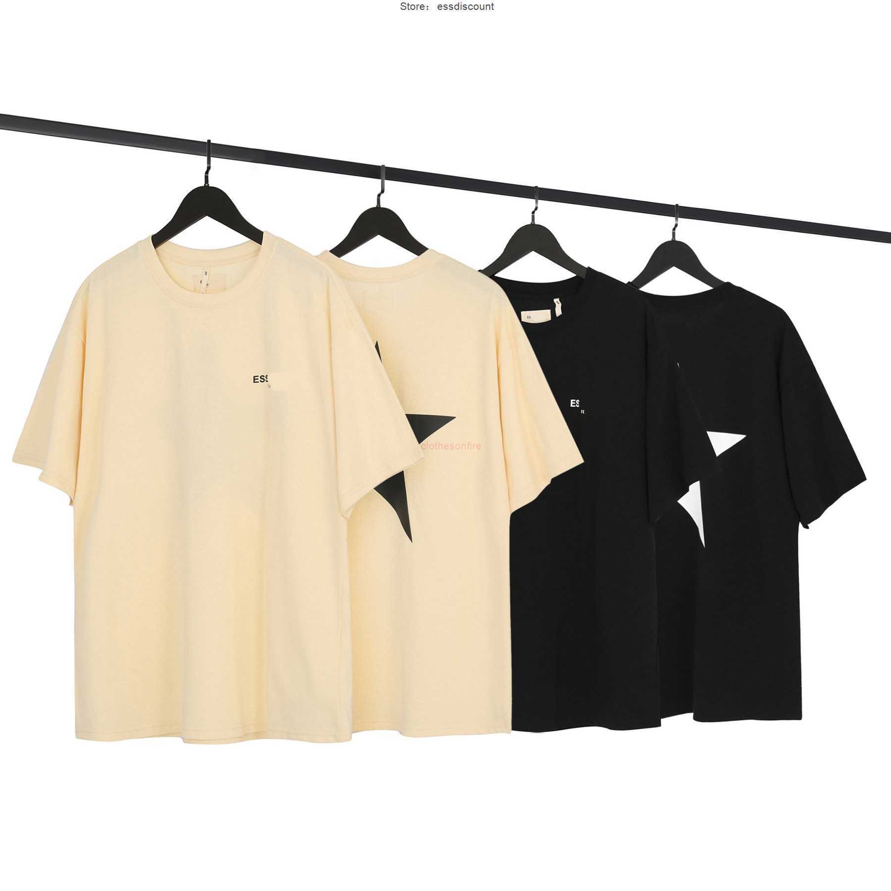 FOG Fashion Brand ESS Men's And Women's T Shirts New Spring And Summer Casual Printed Five Pointed Star Loose Short Sleeve T-shirt, Black
FOG Fashion Brand ESS Men's And Women's T Shirts New Spring And Summer Casual Printed Five Pointed Star Loose Short Sleeve T-shirt, Black