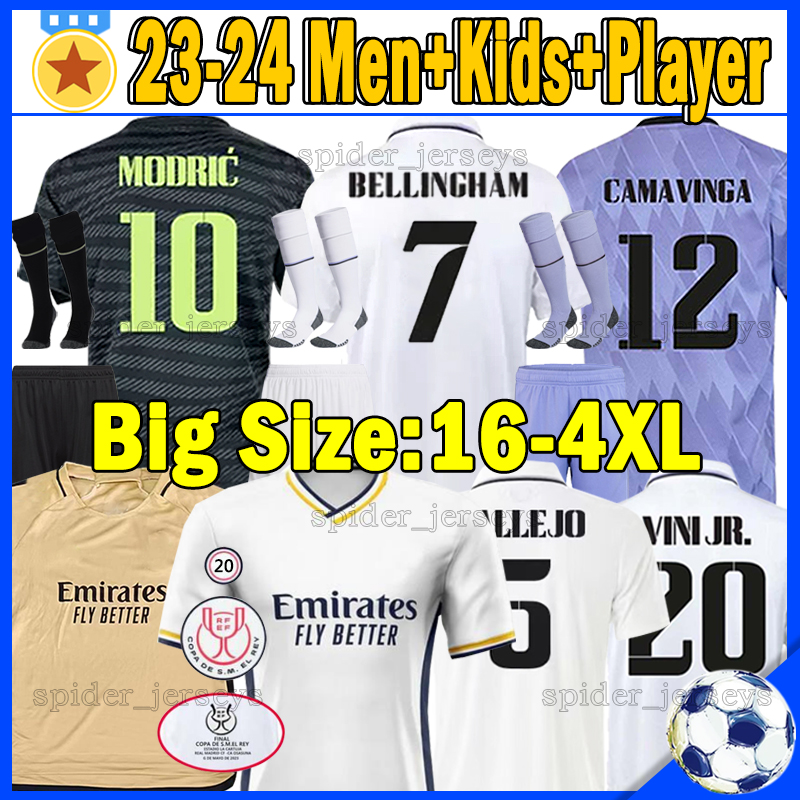 XXXL 4XL 22 23 Bellingham Finals soccer jerseys 2023 2024 football shirts ReAl MaDrIds BENZEMA CARVAJAL ALABA KROOS MODRIC ASENSIO Fans Player version Men Kids Kits, 23-24 training
XXXL 4XL 22 23 Bellingham Finals soccer jerseys 2023 2024 football shirts ReAl MaDrIds BENZEMA CARVAJAL ALABA KROOS MODRIC ASENSIO Fans Player version Men Kids Kits, 23-24 training