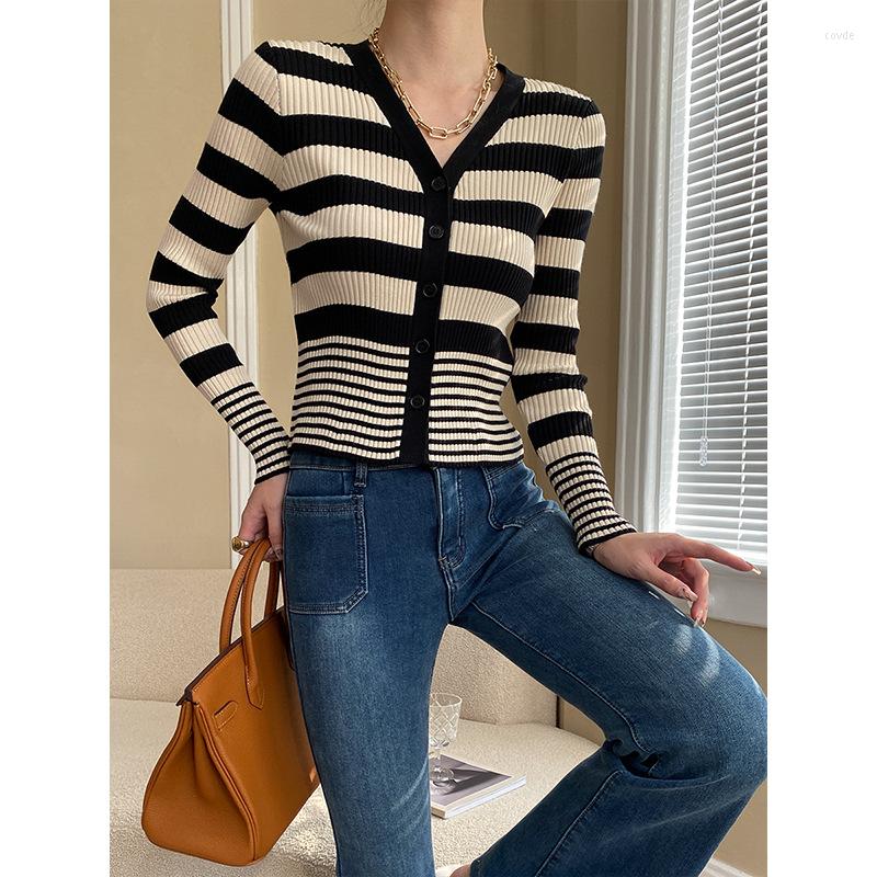 Women's Sweaters Spring Striped Knitting Fashion Women Cardigans Sweater Full Sleeves V-Neck Strechy Good Quality Lady Coat Jumpers Clothes
Women's Sweaters Spring Striped Knitting Fashion Women Cardigans Sweater Full Sleeves V-Neck Strechy Good Quality Lady Coat Jumpers Clothes