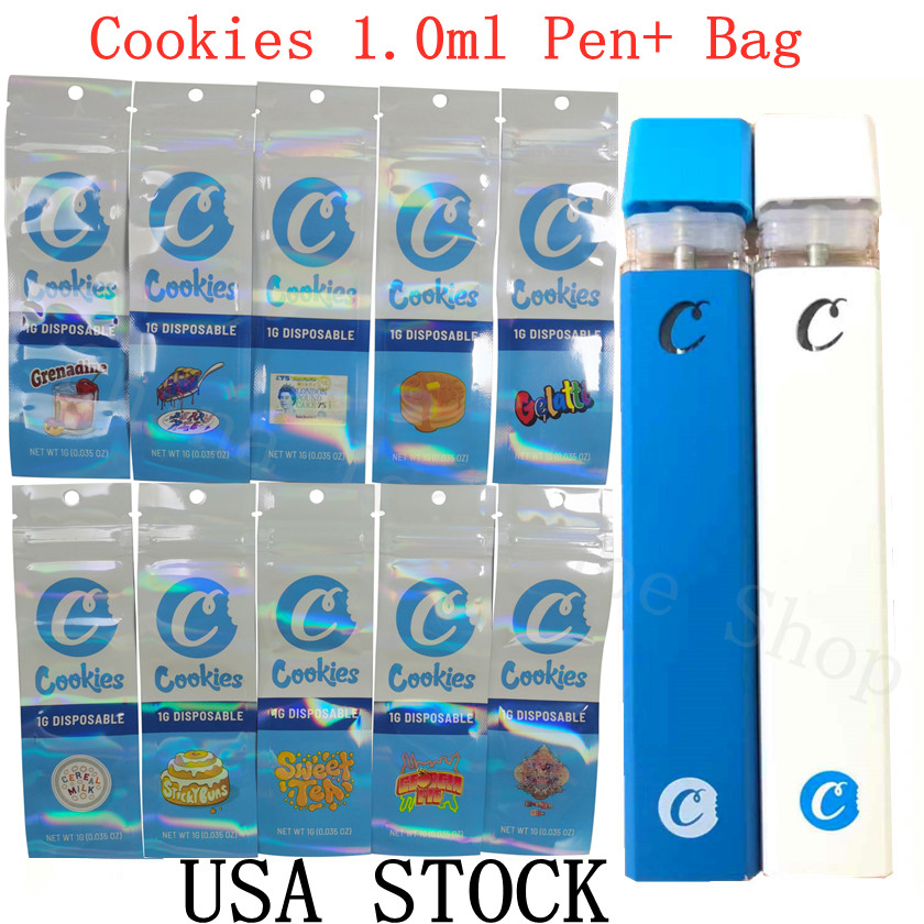 1ML Cookies Vape Pen Ceramic Coils Disposable Vapes USA STOCK E Cigarettes 280mAh Rechargeable Thick Oil Vaporizer Pens Empty Cartridges with Mylar Bag 200pcs/lot
1ML Cookies Vape Pen Ceramic Coils Disposable Vapes USA STOCK E Cigarettes 280mAh Rechargeable Thick Oil Vaporizer Pens Empty Cartridges with Mylar Bag 200pcs/lot