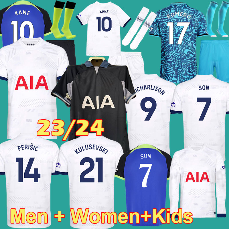 KANE SON 22 23 24 RICHARLISON Soccer JerseyS KULUSEVSKI Long sleeve DANJUMA PERISIC 2023 2024 ROMERO Tottenham Football shirt SPURS PEDRO PORRO Men women kids sets, 23 24 league home
KANE SON 22 23 24 RICHARLISON Soccer JerseyS KULUSEVSKI Long sleeve DANJUMA PERISIC 2023 2024 ROMERO Tottenham Football shirt SPURS PEDRO PORRO Men women kids sets, 23 24 league home