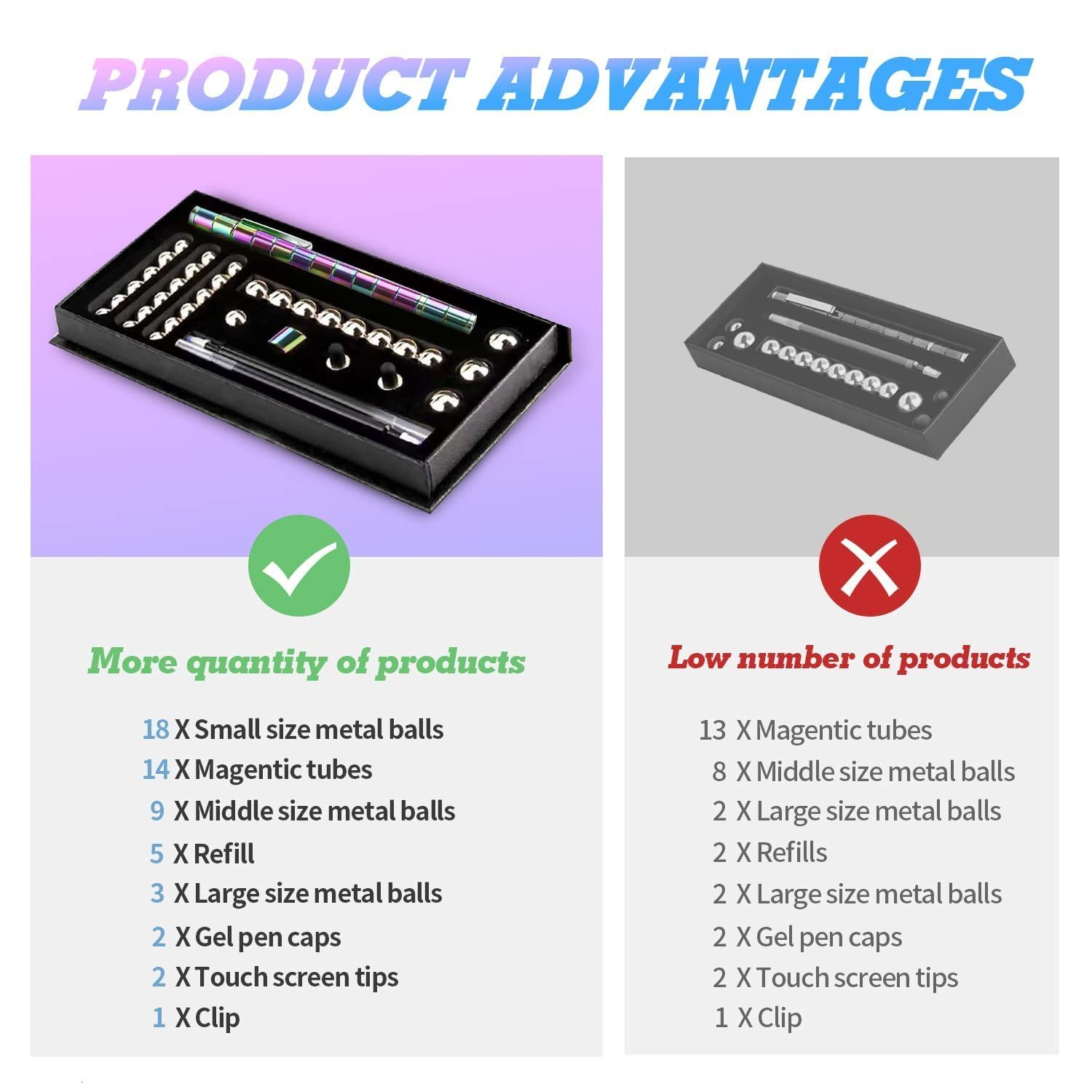 Ballpoint Pens Upgraded Magnetic Metal Polar Pen Decompression Touch Multifunctional Deformable Magnet Writing Fidget Toy Gift 230608