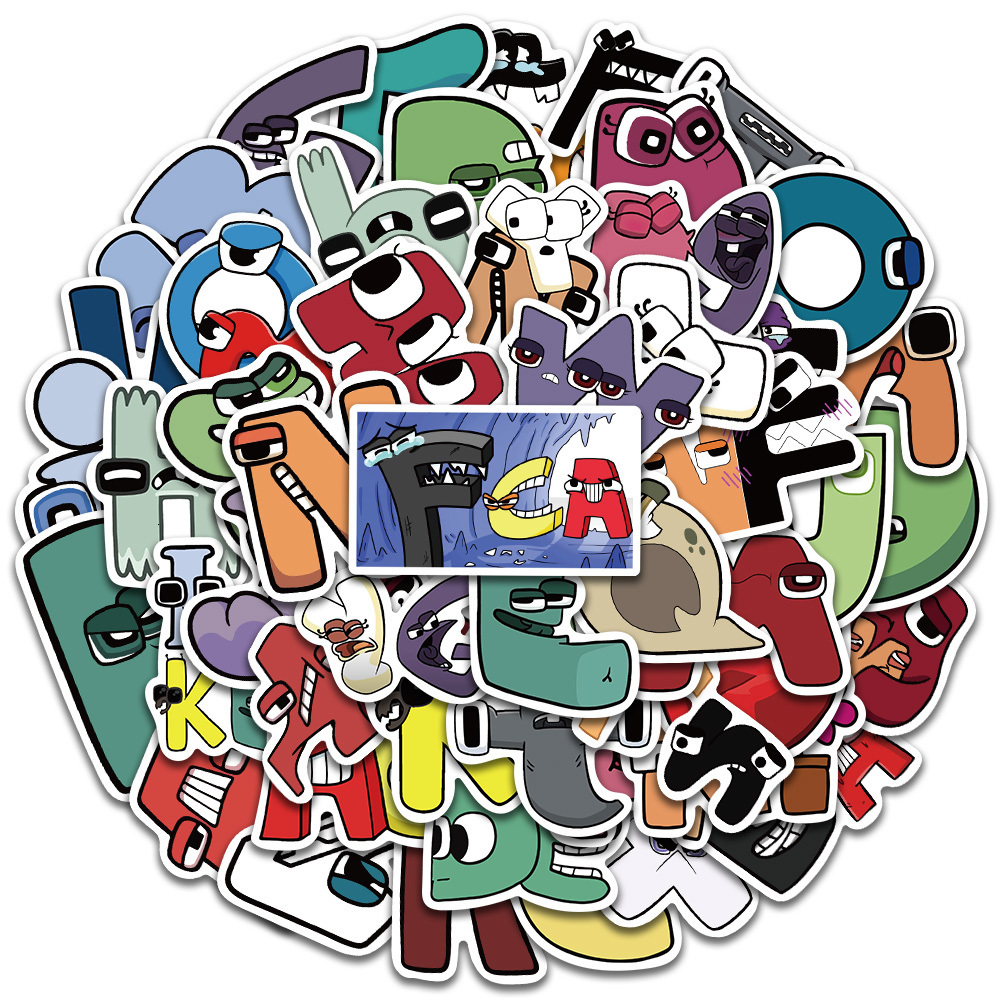 Kids' Toy Stickers 1050pcs Funny Cartoon Anime Alphabet Lore Stickers For Laptop Luggage Phone Skateboard Waterproof Graffiti Helmet Car Decals 2