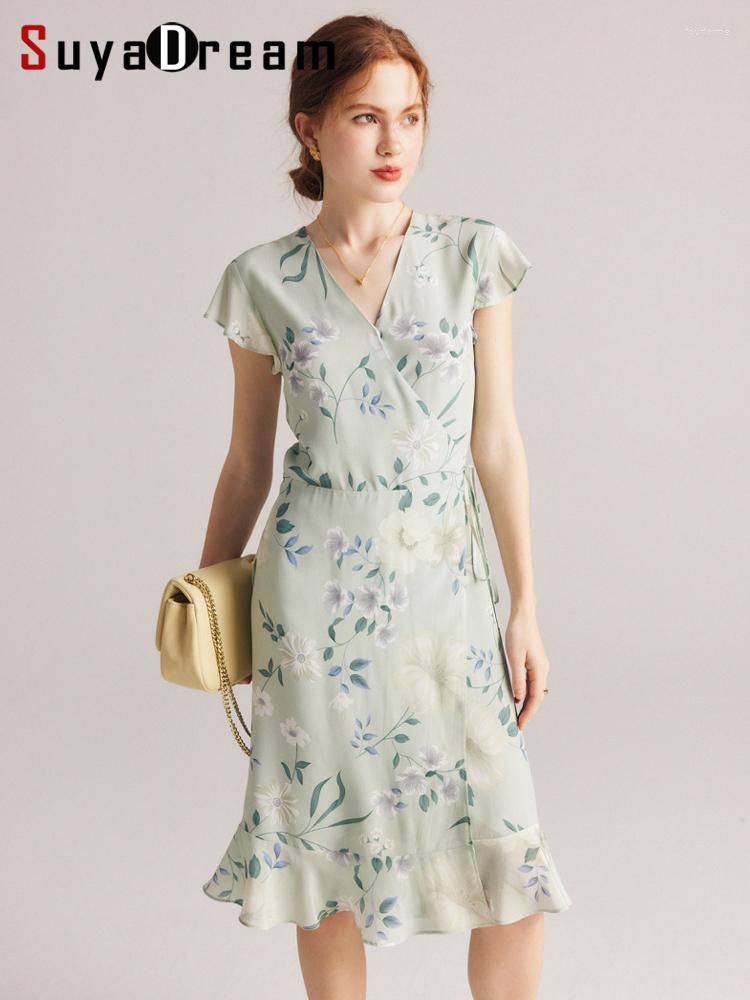 Party Dresses SuyaDream Women Floral Real Silk V Neck Printed Wrap Dress 2023 Spring Summer Holiday Clothes
Party Dresses SuyaDream Women Floral Real Silk V Neck Printed Wrap Dress 2023 Spring Summer Holiday Clothes