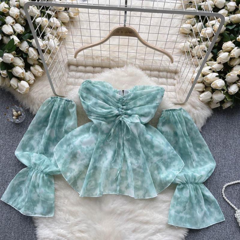 Women's Blouses Vintage Elegant Flare Long Sleeve Blouse Fashion Slash Neck Shirt Casual Chic Off Shoulder Zipper Top Fairy Summer Women, Light green
Women's Blouses Vintage Elegant Flare Long Sleeve Blouse Fashion Slash Neck Shirt Casual Chic Off Shoulder Zipper Top Fairy Summer Women, Light green