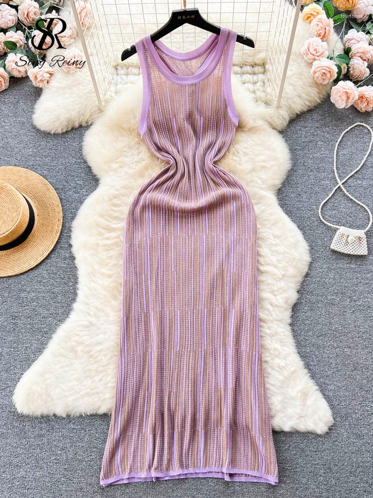 Casual Dresses SINGREINY Transparent Sexy Knitted Dress Fashion Sleeveless Cross Elastic Backless Long Sundress Sweet Sheer Bodycon, Purple
Casual Dresses SINGREINY Transparent Sexy Knitted Dress Fashion Sleeveless Cross Elastic Backless Long Sundress Sweet Sheer Bodycon, Purple