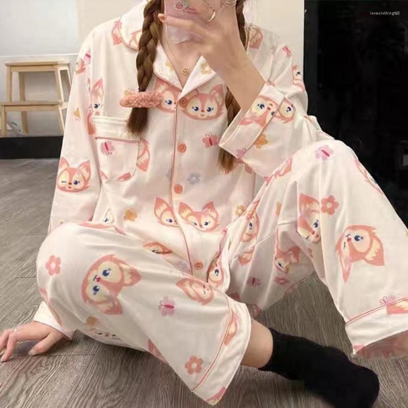 Women's Sleepwear Home Suit Korean Print Pajamas Women Autumn Pijama Pyjamas Long Sleeve 2Piece Set Nightwear Turn-down Collar, 4557
Women's Sleepwear Home Suit Korean Print Pajamas Women Autumn Pijama Pyjamas Long Sleeve 2Piece Set Nightwear Turn-down Collar, 4557