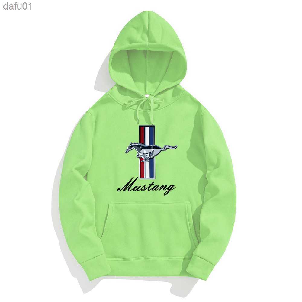 Ford Mustang Printed Hoodie Men's Casual Sports Hoodie Printed Wool Super Dalian Hoodie Fashion Hip Hop Street Sweater s-3X L230520