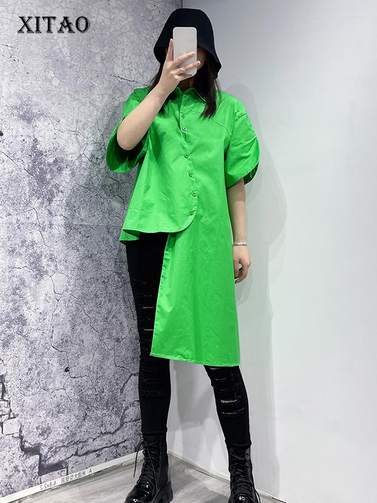 Women's Blouses XITAO Irregular Short Sleeve Female Shirt Personality Women 2023 Summer Solid Color Appear Thin WLD16642, Green wld16642
Women's Blouses XITAO Irregular Short Sleeve Female Shirt Personality Women 2023 Summer Solid Color Appear Thin WLD16642, Green wld16642