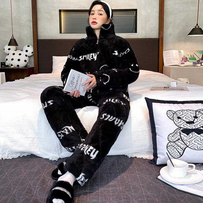 Women's Sleepwear Women's Pajamas Winter Clothes Pants Set Coral Fleece Home Lounge Wear Cartoon Long Sleeve Pijama Mujer Pyjamas Suit, Black
Women's Sleepwear Women's Pajamas Winter Clothes Pants Set Coral Fleece Home Lounge Wear Cartoon Long Sleeve Pijama Mujer Pyjamas Suit, Black