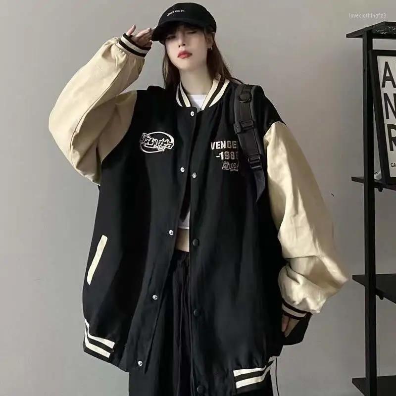 Women's Jackets Deeptown Baseball Jacket Women Korean Streetwear Black Oversized Fashion College Varsity Bomber Loose Harajuku Female
Women's Jackets Deeptown Baseball Jacket Women Korean Streetwear Black Oversized Fashion College Varsity Bomber Loose Harajuku Female