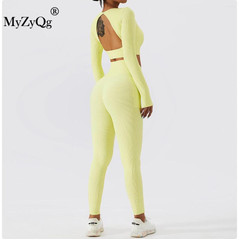 

Women's Two Piece Pants MyZyQg Women Long Sleeve Yoga Suit Two-piece Set Thread Hollow Quick Dry Fitness Wear Tight Running Sports Female, Grey vest leggings
