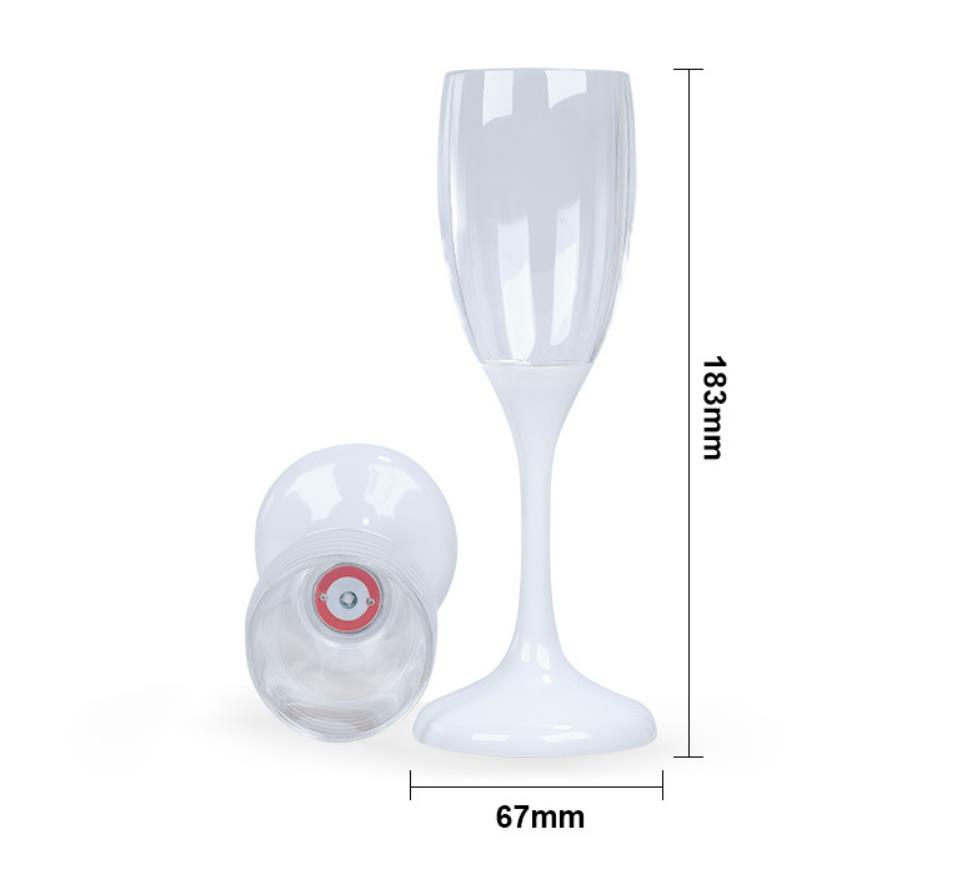 Led Champagne Flute Glasses Light Up Flashing Wine Cups Liquid Activated Drinkwear for Wedding Party Birthday Festivals Bar Decorations