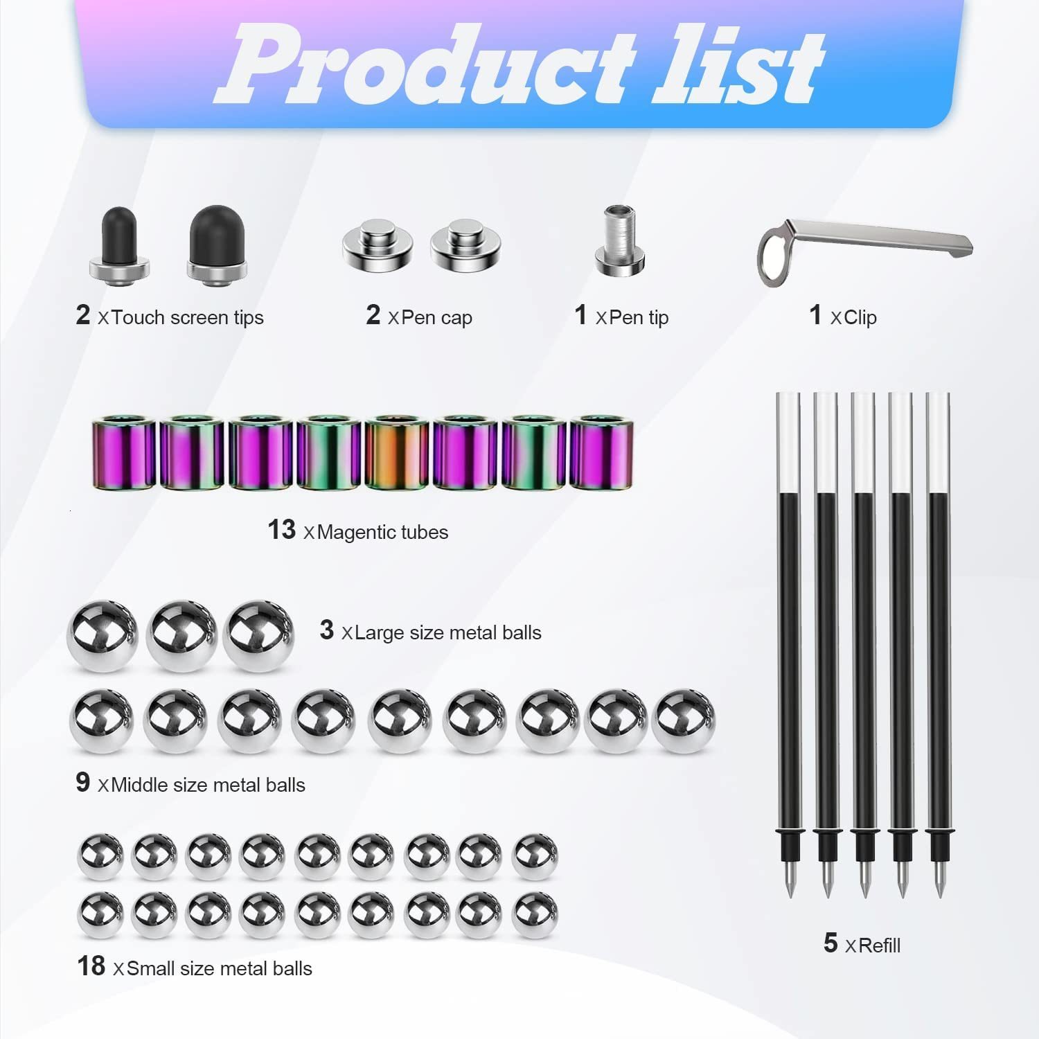 Ballpoint Pens Upgraded Magnetic Metal Polar Pen Decompression Touch Multifunctional Deformable Magnet Writing Fidget Toy Gift 230608