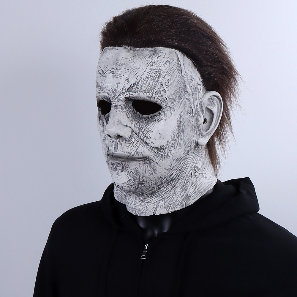 Party Mas Halloween Michael Myers Killer Mask Cosplay Horror Bloody Latex Helmet Carnival Masquerade Costume Props 1011