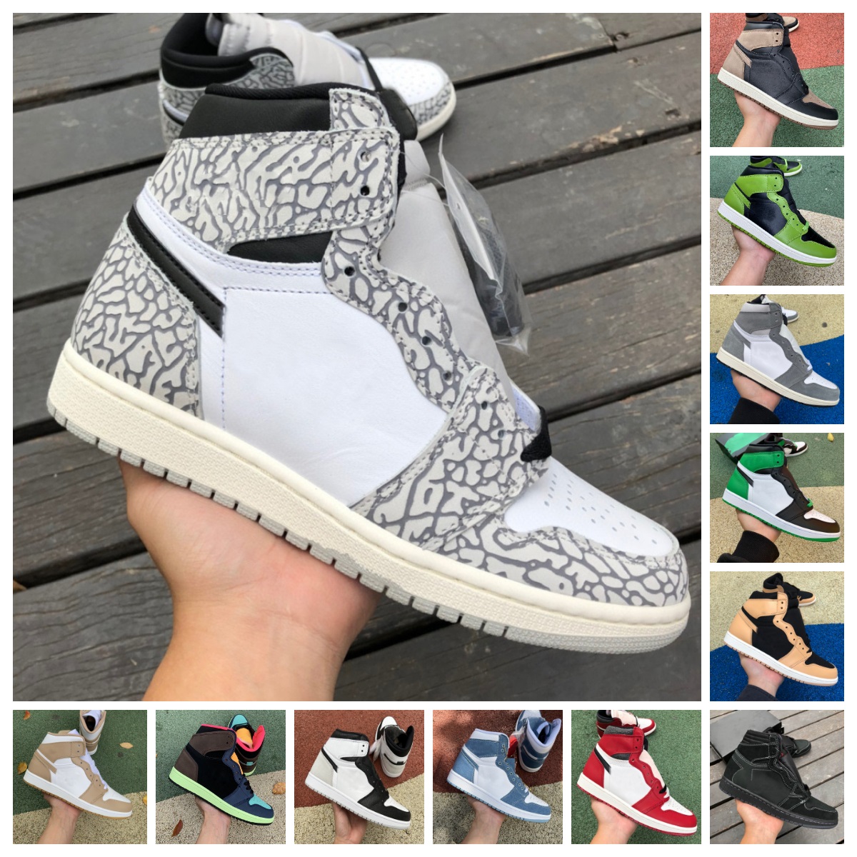 Jumpman 1 1s High Basketball Shoes Men Women Starfish Washed Black White Cement Patent Bred University Blue Tan Gum Hyper Royal Dark Mocha Twist Lucky Green Sneakers, Shoes lace
Jumpman 1 1s High Basketball Shoes Men Women Starfish Washed Black White Cement Patent Bred University Blue Tan Gum Hyper Royal Dark Mocha Twist Lucky Green Sneakers, Shoes lace