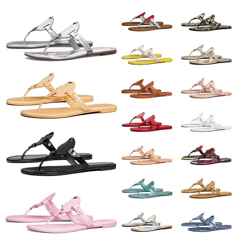Metal Miller Soft Sandals tory designer burchs slides patent leather torys sandal Millers slippers womens famous coach flip flops ladies beach shoes toryburchs, K22
Metal Miller Soft Sandals tory designer burchs slides patent leather torys sandal Millers slippers womens famous coach flip flops ladies beach shoes toryburchs, K22