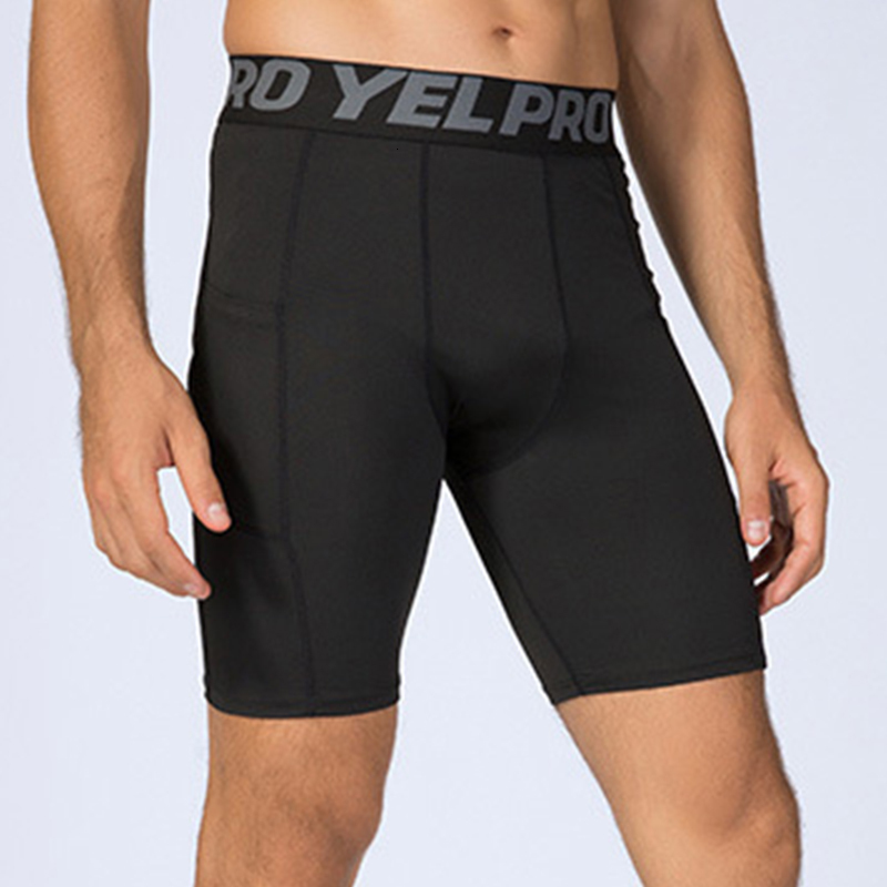 Men's Shorts Quick Dry Compression Tights Men with Pocket Gym Fitness Shorts Sportswear Short Leggings Elastic Underwear Customized 230607