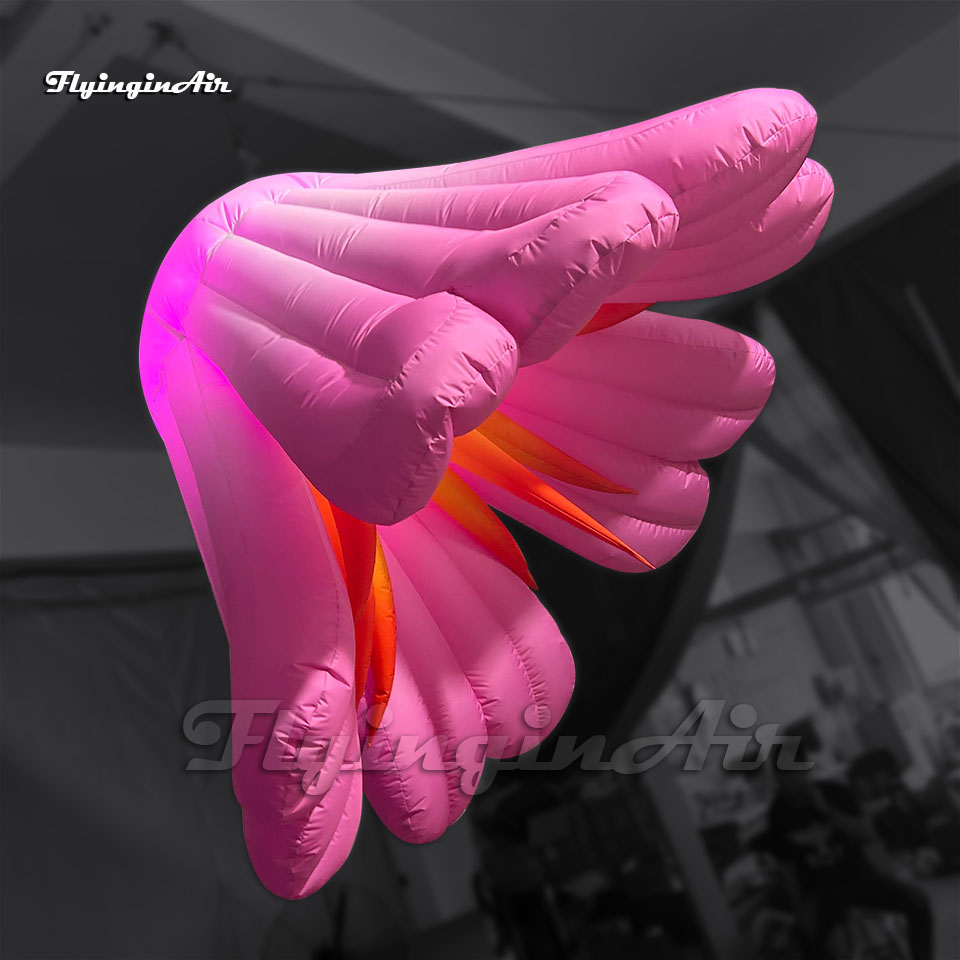 Beautiful Large Illuminated Inflatable Lily Flower Balloon With LED Light For Musical Theater Stage Decoration