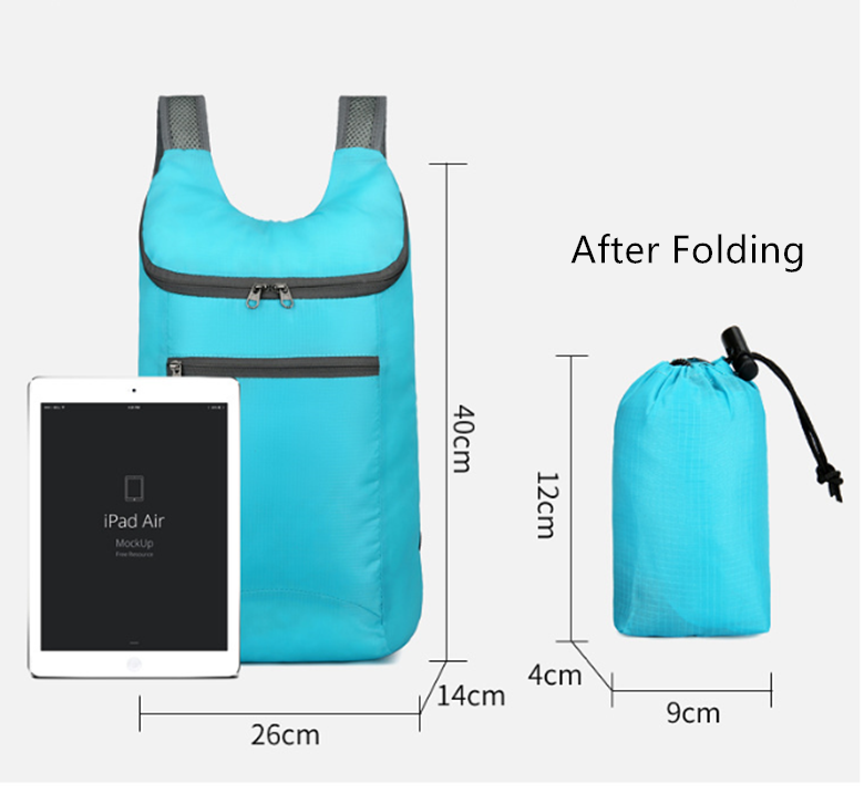 LMFolding Backpack Schoobag For Teenager Big laptop bag Portable Waterproof Nylon Foldable Backpacks Sports 6 Colors for Hiking
