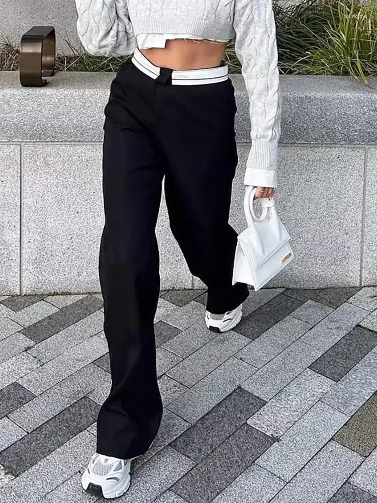 Women's Pants Womens Spring Summer Merodi Casual Solid Straight Girls Turn-Down High Waist Long Female 2023 11 Colors Trousers, Beige
Women's Pants Womens Spring Summer Merodi Casual Solid Straight Girls Turn-Down High Waist Long Female 2023 11 Colors Trousers, Beige