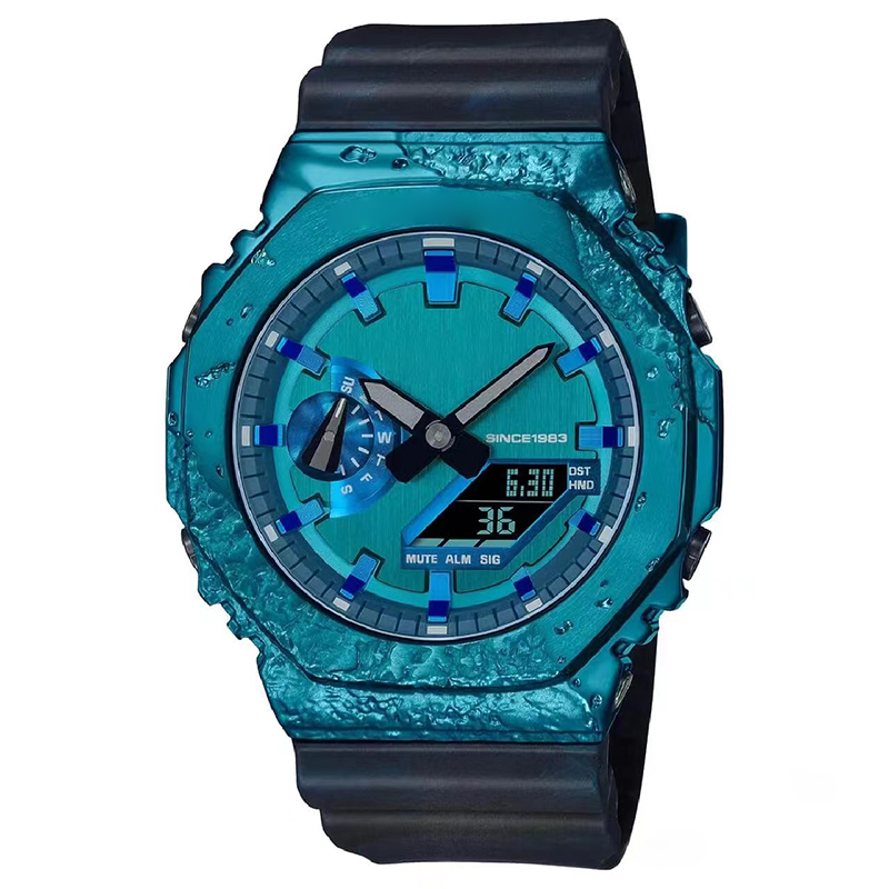 Full-featured Wrist watch LED Dual Display Men Women Steel Case Sports Royal Oak Electronic Analog Digital Ladies Waterproof Clock 11, Model 10 
Full-featured Wrist watch LED Dual Display Men Women Steel Case Sports Royal Oak Electronic Analog Digital Ladies Waterproof Clock 11, Model 10
