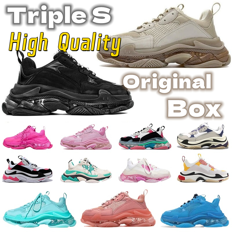 2022 New Men Women Dad Shoes 17FW Triple S casual shoes Clear Bubble bottom mens Sneakers black red Old Grandpa Trainer chaussures 36-45
2022 New Men Women Dad Shoes 17FW Triple S casual shoes Clear Bubble bottom mens Sneakers black red Old Grandpa Trainer chaussures 36-45