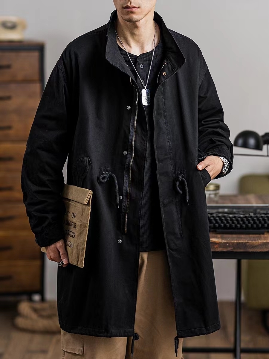 Men's Jackets M51 Fishtail Parka Trench Coat Army Green and Beige Vintage Midlength Loose Fit Autumn Clothes Couples 230608