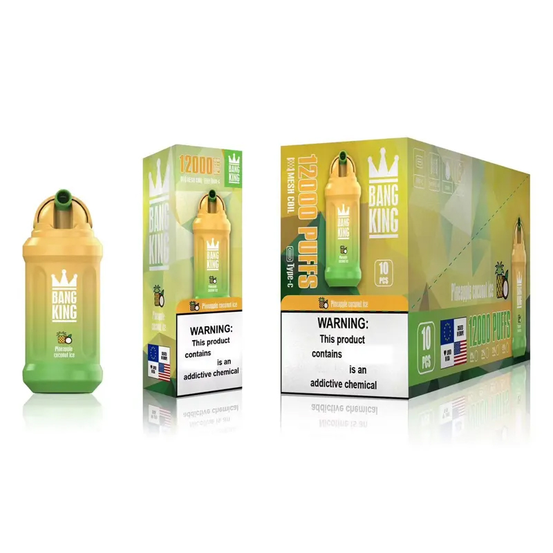 Bang king 12k puffs Bar E cigarette Disposable vape pen puff 12000 9000 20ml pre-filled cartridges pods vapes 600mAh recharger battery bars 0% 2% 5% 7k 9k randm tornado kulx
Bang king 12k puffs Bar E cigarette Disposable vape pen puff 12000 9000 20ml pre-filled cartridges pods vapes 600mAh recharger battery bars 0% 2% 5% 7k 9k randm tornado kulx