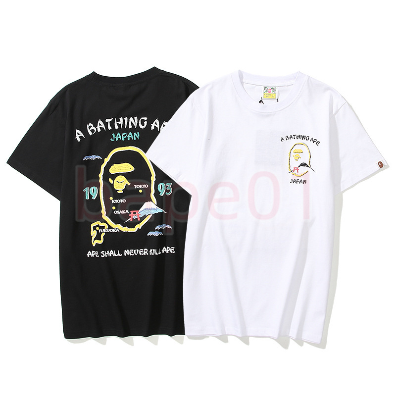 Bape Mens Designer Fashion T Shirts Mans Printing Casual Short Sleeves Summer T Shirt Couples Tees Asian Size M-2XL, White
Bape Mens Designer Fashion T Shirts Mans Printing Casual Short Sleeves Summer T Shirt Couples Tees Asian Size M-2XL, White