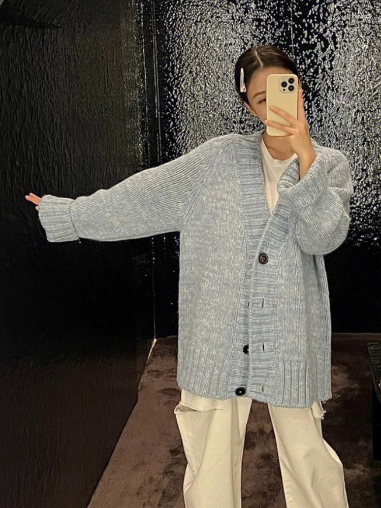 Women' Knits Women Sweater 2023 Autumn And Winter Knitted V-neck Mid-length Cardigan Coat, Light blue
Women' Knits Women Sweater 2023 Autumn And Winter Knitted V-neck Mid-length Cardigan Coat, Light blue
