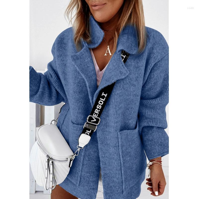 Women' Knits Women Knitted Sweater Coat Spring Solid Color Pocket Stitching Turn-down Collar Cardigan Long Sleeve Loose, Black
Women' Knits Women Knitted Sweater Coat Spring Solid Color Pocket Stitching Turn-down Collar Cardigan Long Sleeve Loose, Black