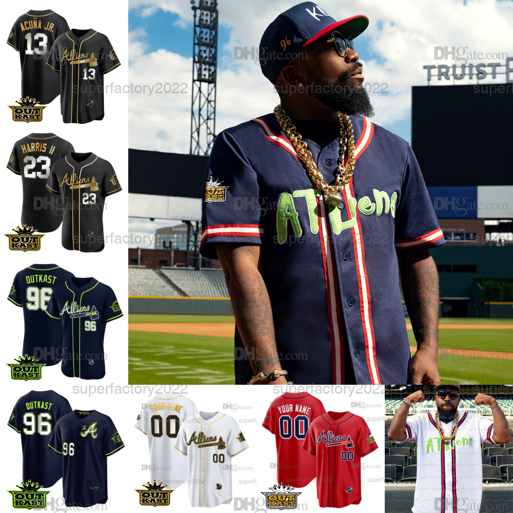 Atlanta Custom Braves Atliens Jersey 25th Anniversary Outkast Atliens Ronald Acuna Jr. Austin Riley Michael Harris Ii Spencer Strider, Lavender
Atlanta Custom Braves Atliens Jersey 25th Anniversary Outkast Atliens Ronald Acuna Jr. Austin Riley Michael Harris Ii Spencer Strider, Lavender