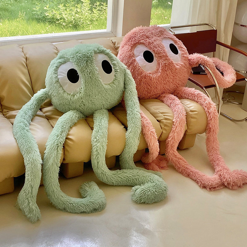 Plush Dolls 1PC 175CM Giant Swag Ferry Green Pink Octopus Alien Monster Toy Stuffed Long Arms Legs Throw Boyfriend Pillow Room Decor 230608
