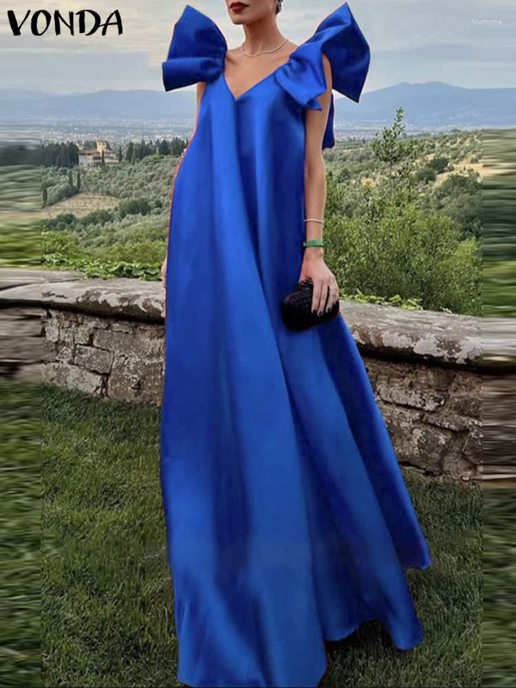 Casual Dresses Elegant Wedding Maxi Dress Women VONDA 2023 Summer Robe Ruffled Sexy Sleeveless V-Neck Solid Color Satin Sundress Loose, Green
Casual Dresses Elegant Wedding Maxi Dress Women VONDA 2023 Summer Robe Ruffled Sexy Sleeveless V-Neck Solid Color Satin Sundress Loose, Green