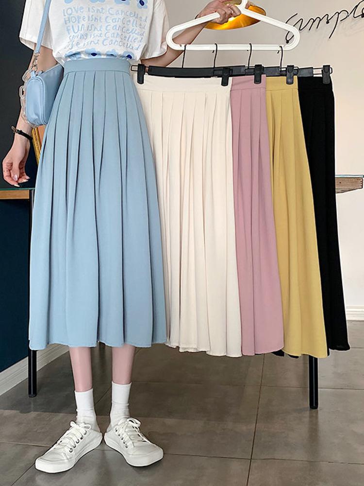 Skirts Jmprs High Waist Women Pleated Skirt Summer Elegant Korean A Line Ladies Long Vintage Solid Female, Black
Skirts Jmprs High Waist Women Pleated Skirt Summer Elegant Korean A Line Ladies Long Vintage Solid Female, Black
